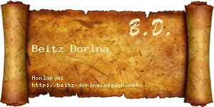 Beitz Dorina névjegykártya